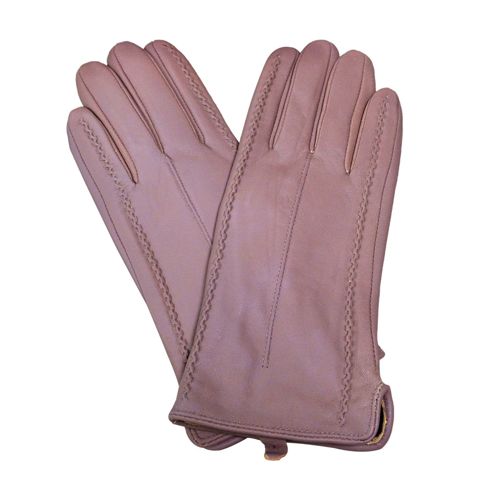 Custom China Factory Fashion Winter Women′s Windproof Riding Gloves Sheepskin Gloves Real Leather Winter Gloves for Work