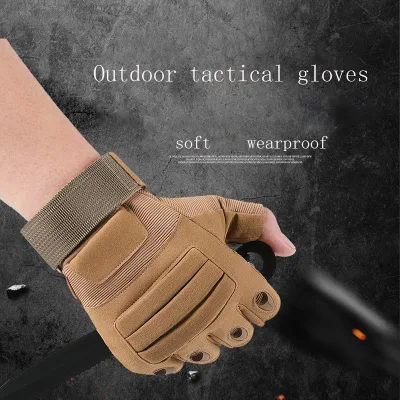Fabrik Großhandel Outdoor Hard Knuckle Sports Half Finger Workout Training Taktische Handschuhe